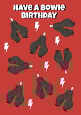 Bowie Music Fan Birthday Card created by Boldfish Designs
