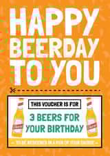 Happy Beerday Birthday Voucher Card created by AbiGoLucky