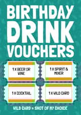 The Ultimate Birthday Drinks Voucher Card - Ultimate night out created by AbiGoLucky