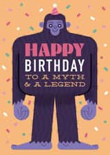 Funny Birthday Card - Bigfoot - Myth & Legend created by Chris Wharton