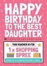 Shopping Spree Voucher Card - Best Daughter created by AbiGoLucky