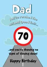 Cheeky Speed Limit Card - Happy 70th Dad! created by @Laura Lonsdale Designs