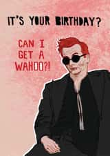 Funny Birthday Card - Good Omens - Wahoo?! Crowley the demon created by Pencilface