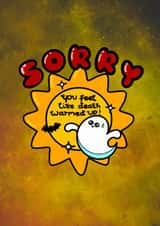 A funny get well soon card for someone who feels like death created by Innabox