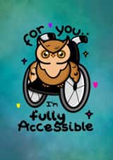Funny Disability card - for your loved one - Fully Accessible created by Innabox 