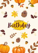 November Birthday Card For Friends - Autumn Birthdays - November Child created by Night designs 