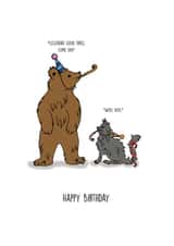 Funny Birthday Card - for Friends and Family - Celebrate Good Times created by the Kitten and the Bear