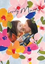 Personalised Mothers Day Photo Card created by Paperlink and Meraki Greeting Cards - Pretty Floral Photo Card - Lovely Mum