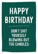 Funny Birthday Card - Careful Blowing out the Candles created by Gem Draws Stuff
