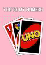 Cute Uno Valentine's Card - Numero Uno created by Of Life & Lemons Ltd.