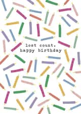 Cheeky Birthday Card - Lost Count - Too many Candles created by Ooh I Like That Design