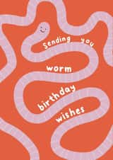 Cute Worm Birthday Card - for Friend created by Ooh I Like That Design