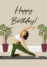 Namaste, Yoga Birthday card for your loved one created by BB Designs