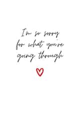 Heartfelt Sympathy Card - I’m so sorry created by Amy (Hedgecards)