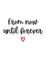 Cute Wedding Card - For your Bride or Groom to be - Forever created by Amy (Hedgecards)