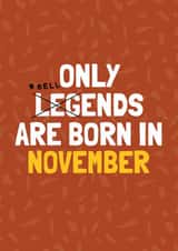 Funny November Birthday Card - Bellend created by AbiGoLucky