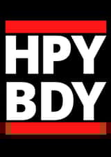 Hip Hop Themed Birthday Card Run DMC created by Oliver James