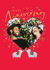 Personalised Anniversary Photo Card created by Paperlink and Meraki Greeting Cards - Classic Anniversary Photo Card - Elephants