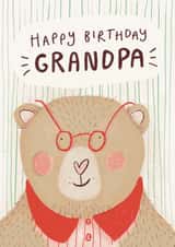 Cute Birthday Card - For Grandpa – Happy Birthday Old Bear created by Nicola Scott