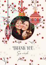Personalised Christmas Photo Card created by Choo Choo  - Pretty Christmas Photo Card - Thank you so much