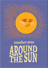 Pretty Happy Birthday Card β Another Year Around The Sun created by Lorna Dolby-Stevens