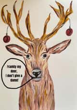 Funny Christmas card for friend or relative created by Julia Herd