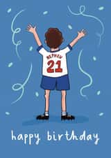 Cute 21st Birthday Card - for Your Football Mad Nephew! created by Running with Scissors