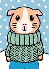 It's guinea be a cosy Christmas - Cute winter Birthday/Christmas card created by Paperela