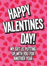 A Happy Valentines Day card - for someone you love, but also put up with. created by kissmekwik