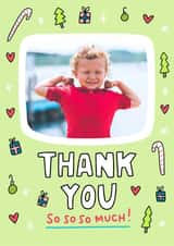Personalised Thank You Photo Card created by Angela Chick - Cute Christmas Thank You Photo Card - Say Thanks for your lovely Gifts