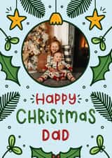 Personalised Christmas Photo Card created by Joanne Hawker - Cartoon Christmas Photo Card - Happy Christmas Dad