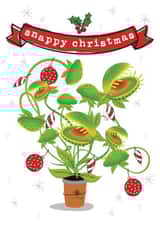 Funny Venus Fly Trap Christmas Card - Snappy Christmas created by Mrs Best Paper Co.
