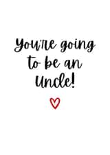 Cute pregnancy announcement - brother to be uncle created by Amy (Hedgecards)