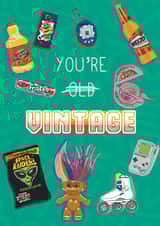 Playful card for friend - Vintage 90’s - you’re Vintage created by KitRex Designs