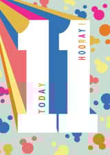 Pretty Birthday Card - 11 Today created by Ally Marie Illustration