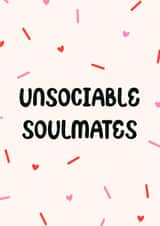 Unsociable Soulmates Valentines Card - For Significant Other - Love created by Lisa Wardle