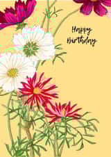 Beautiful Floral Card - Happy Birthday created by David Bennett