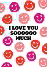 I Love You So Much! Adorable cute card for a special someone in your life created by Jemma Rose Design