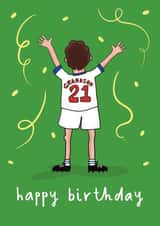Happy 21st Birthday Card - for a Football Mad Grandson created by Running with Scissors