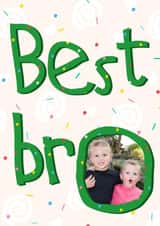 Personalised Birthday Photo Card created by Lisa Wardle - Cute Birthday Photo Card - Best Bro
