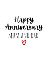Cute Anniversary Card - Parents created by Amy (Hedgecards)