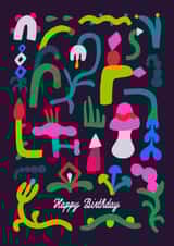 Dark Botanical Birthday created by Aley Wild Illustration