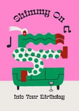 Dancing Babe Birthday - Shimmy On created by Aley Wild Illustration