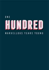 Bold Typographic Birthday Card – 100th created by Yay Days