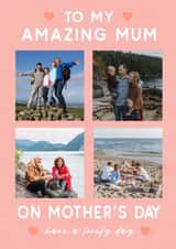 Personalised Mothers Day Photo Card created by @hollielonglanddesigns - Cute Mothers Day Photo Card - Amazing Mum