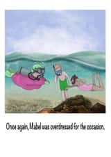 Funny blank card for your own message. created by Appleshed Art