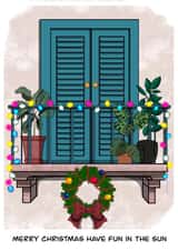 Christmas card especially for your friends celebrating in the sunshine. created by Appleshed Art