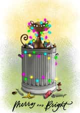 Funny Christmas card.  Blank for your own message. created by Appleshed Art