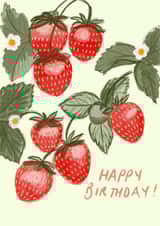 Pretty Strawberry Birthday Card - For Her created by Stephanie Webb-Bowen