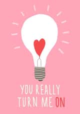 Funny Valentine's Day card - Turn on - for your partner created by Julia Zaitseva